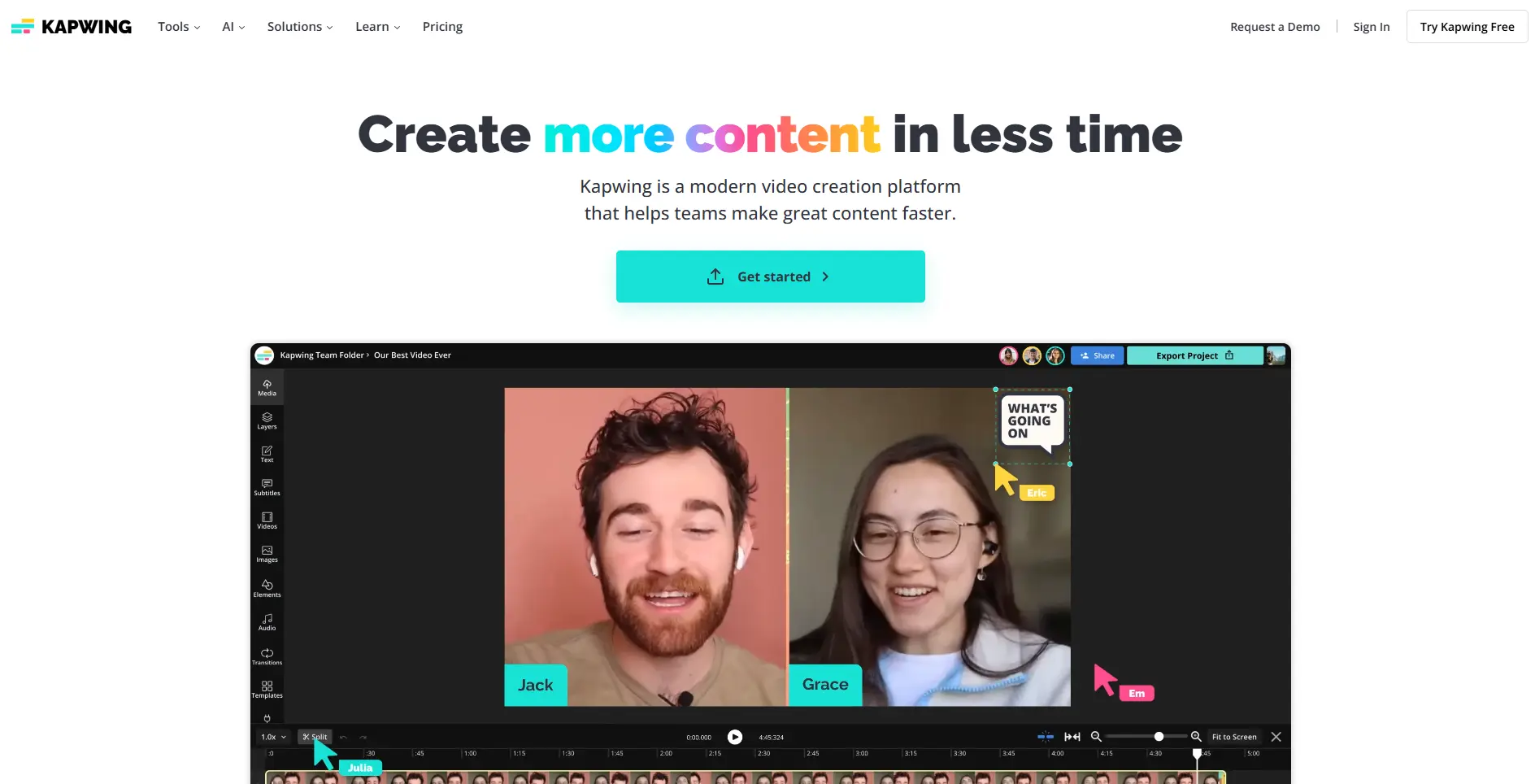 Kapwing - AI video generator from script