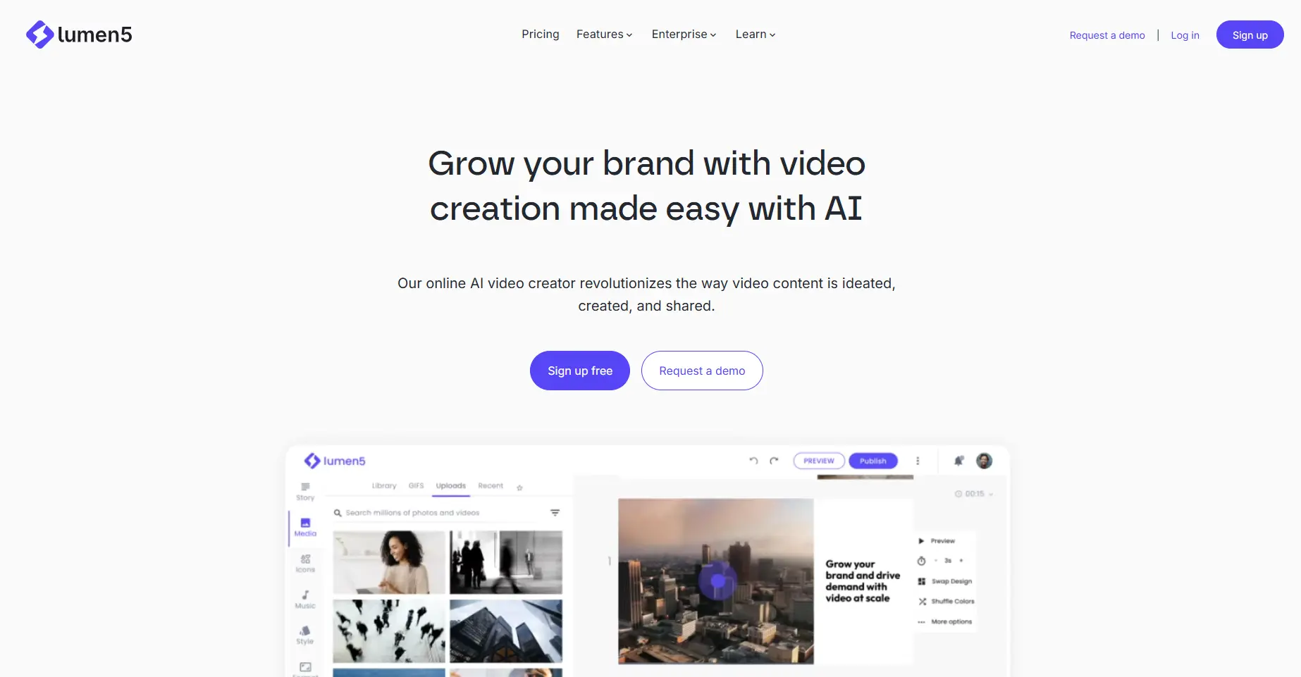 Lumen 5 - AI Music Video Generator