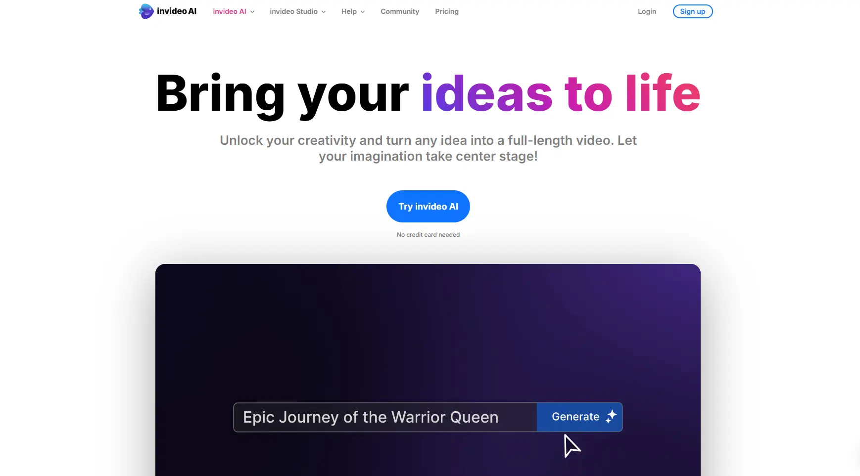Invideo AI - AI Music Video Generator