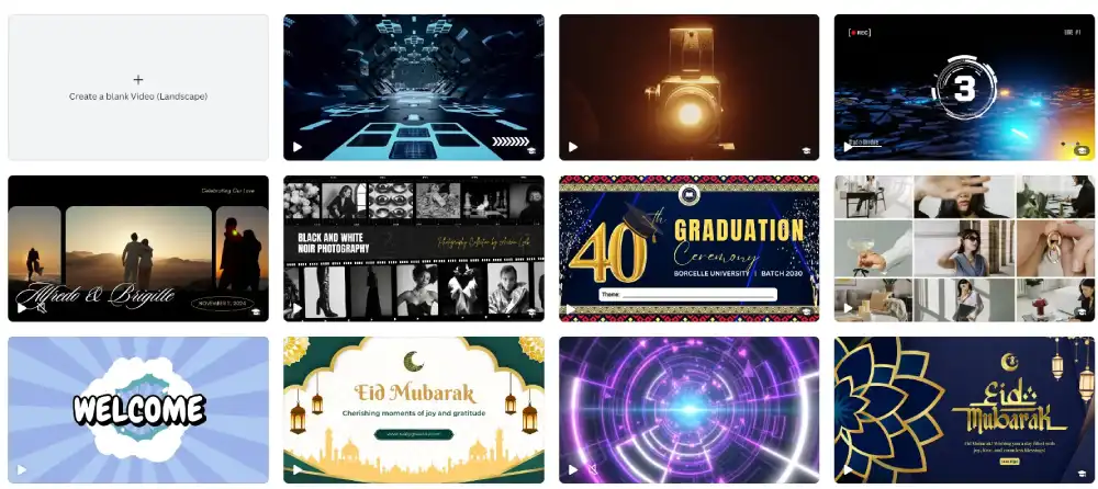 Canva Video Generator Templates