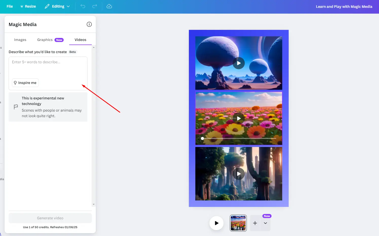Canva AI Video Generator
