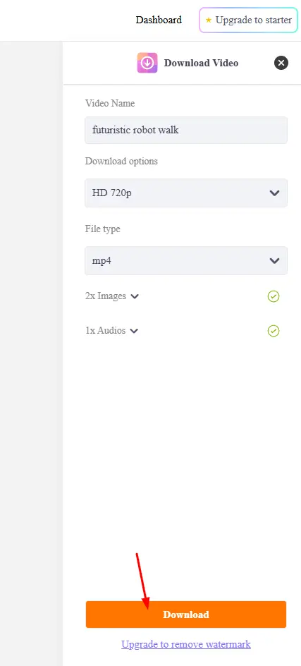 Export Video From AI Animated Video Generator